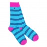 Swole Panda Aqua / Pink Stripe Socks