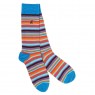 Swole Panda Blue and Red Narrow Striped Socks