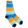 Swole Panda Orange / Blue Stripe Socks