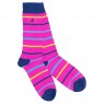 Swole Panda Pink Multi Stripe Socks