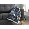 Fox and Deer Navy Heated Throw 140 x 180cm