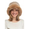 Adelina-Faux Fur Paddington hat with wide Brim-Adjustable