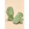 Powder-Childrens Fluffy Teddy Mittens-Sage