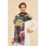 Powder-Exotic Evening Pring Scarf-Ink