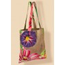 Powder-Oversized Botanicals Velvet Tote Bag