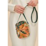 Powder-Painted Palms Velvet Crossbody Bag