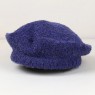 Pom Blue Recycled Poly/Wool Blend Boucle Beret