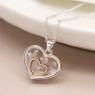 Pom Heart Shaped Glass Fronted Pendant