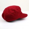 Pom Red Corduroy Baker Boy Hat