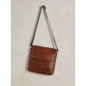 WhiteStuff Frankie Leather Crossbody Bag Mid Tan