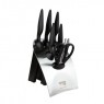 Rockingham Forge Greenworks 7Piece Knife Block Set Black