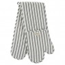 Stellar Textiles 93cm Double Oven Glove Grey Stripe