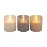 Straits 3 LED Lustre Candles 8.5x10cm Assorted