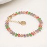 POM Pastel Brights Epoxy/Faux Gold Droplet Chain Bracelet