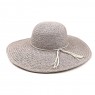 POM Grey Paper Straw Hat with Woven Sequins