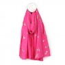 POM Pastel Pink Foil Printed Scarf Dragonfly with Dot