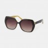 POM Gold Backed Tortoiseshell Recycled Polycarbonate Geometric Sunglasses