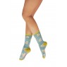 Powder Marshmallow Sheep Ladies Ankle Socks Ice Blue